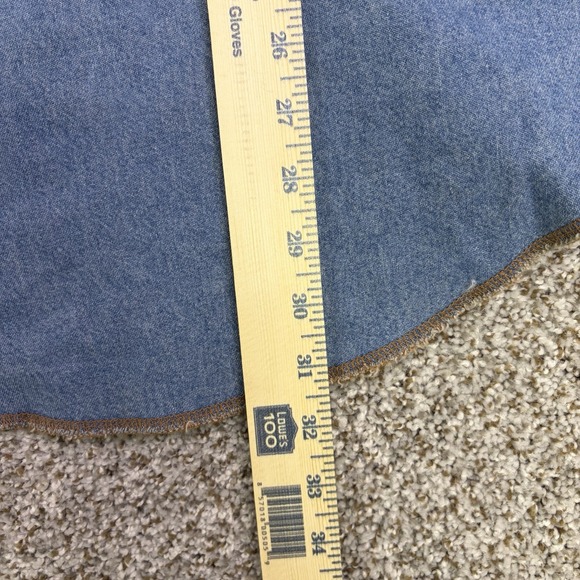 Wrangler Cowboy Cut Blue Denim Western Work Shirt Mens M Pearl Snap Rodeo - Picture 10 of 11